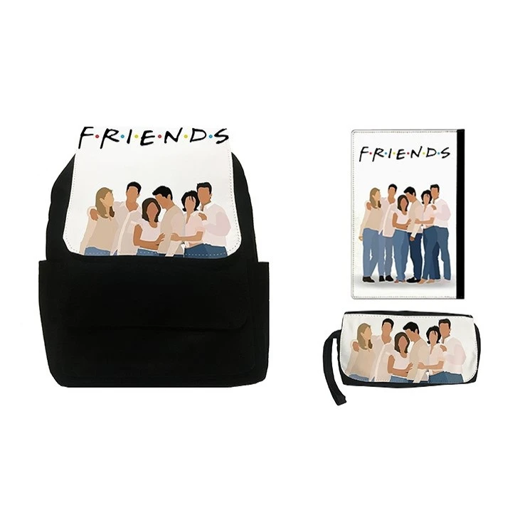 کوله پشتی طرح سریال فرندز کد SV4 به همراه کلاسور و جامدادی