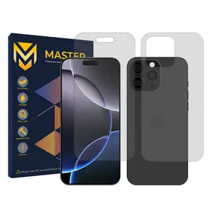 Master Shield model matte screen protector suitable for the Apple iPhone 16 Pro mobile phone along with the back of the phone protector