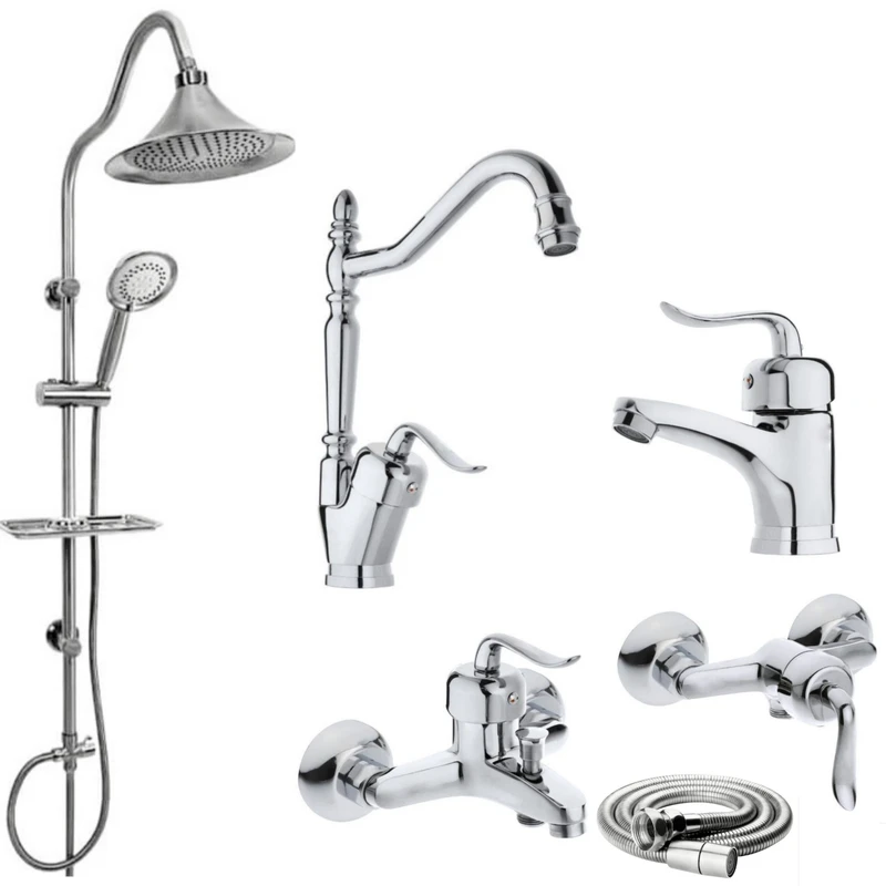 ست شیرآلات شیرالات رز مدل بیزانس  مجموعه 6 عددی