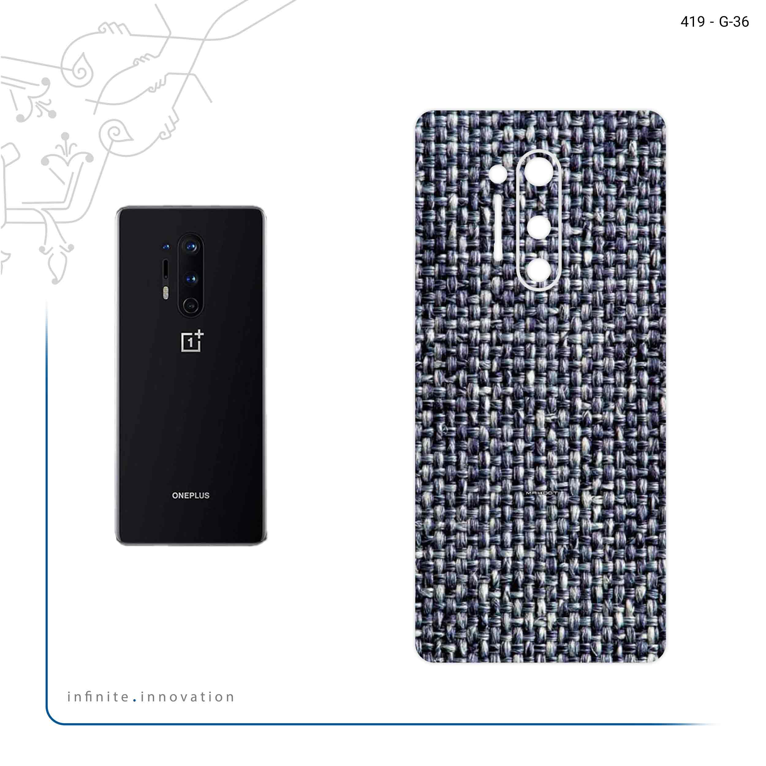 برچسب پوششی ماهوت مدل Fabric Texture 6 مناسب برای گوشی موبایل وان پلاس 8 Pro