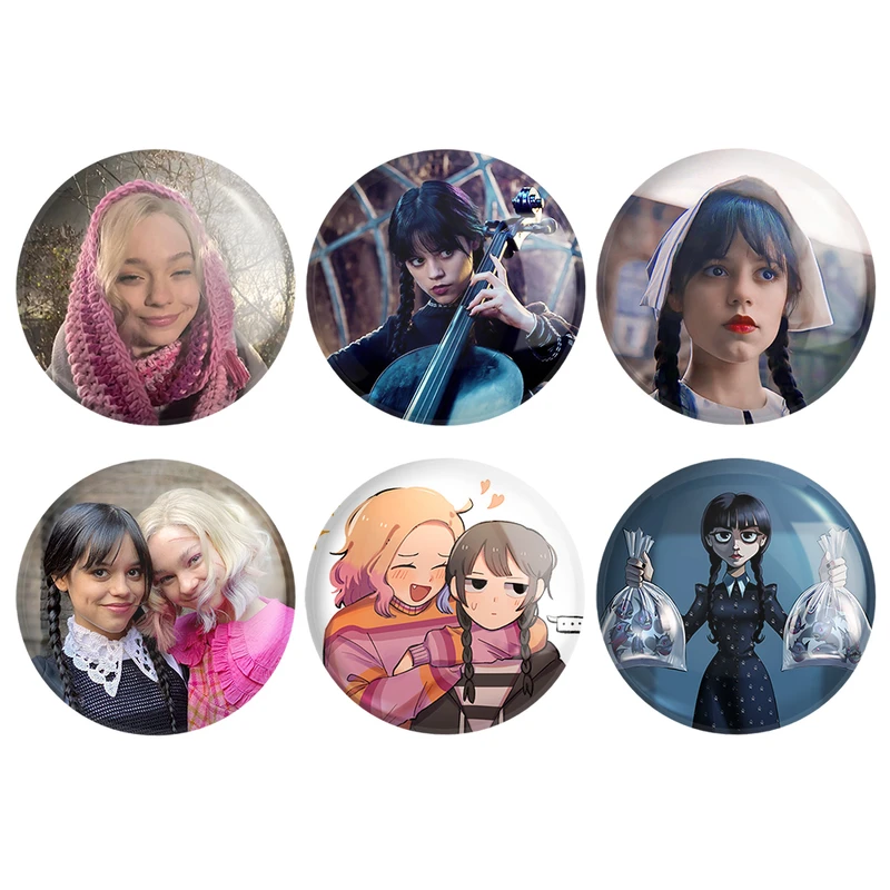 مگنت خندالو طرح سریال ونزدی Wednesday کد 1339A مجموعه 6 عددی