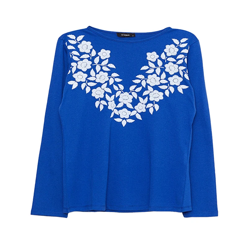 بلوز آستین بلند زنانه ال سی وایکیکی مدل گلآبی