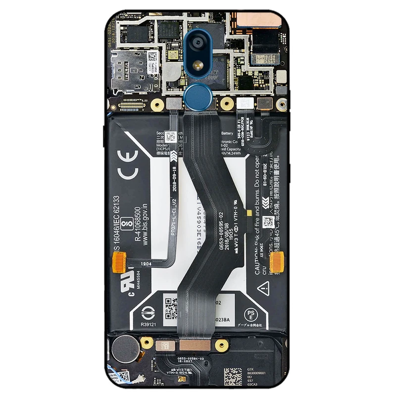 کاور مگافون طرح برد موبایل مدل 8004 مناسب برای گوشی موبایل ال جی K40