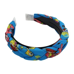 تل مو دخترانه مدل گیسبافت طرح باب اسفنجی كد PRC125-BL