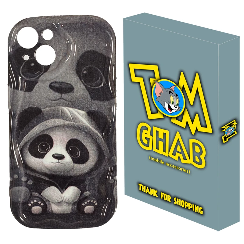 کاور تام قاب مدل پاندا طرح کلاه مناسب برای گوشی موبایل اپل iPhone 13 / 14