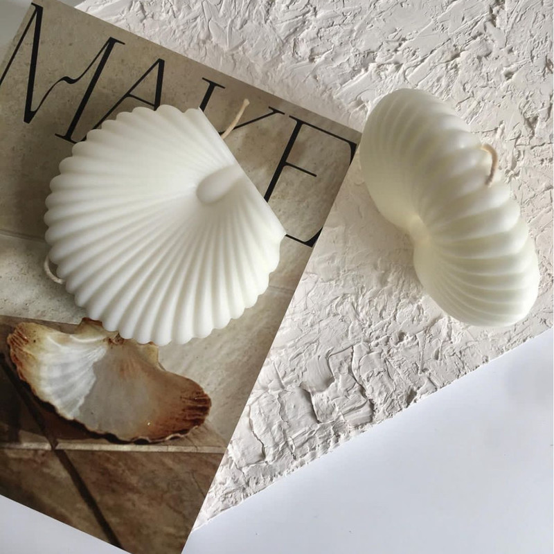 قالب شمع مدل صدف شیار دار