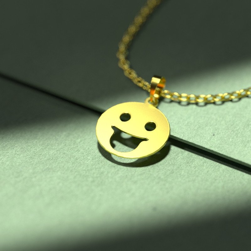 گردنبند طلا 18 عیار زنانه مدوپد مدل ایموجی کد C3-1-1063