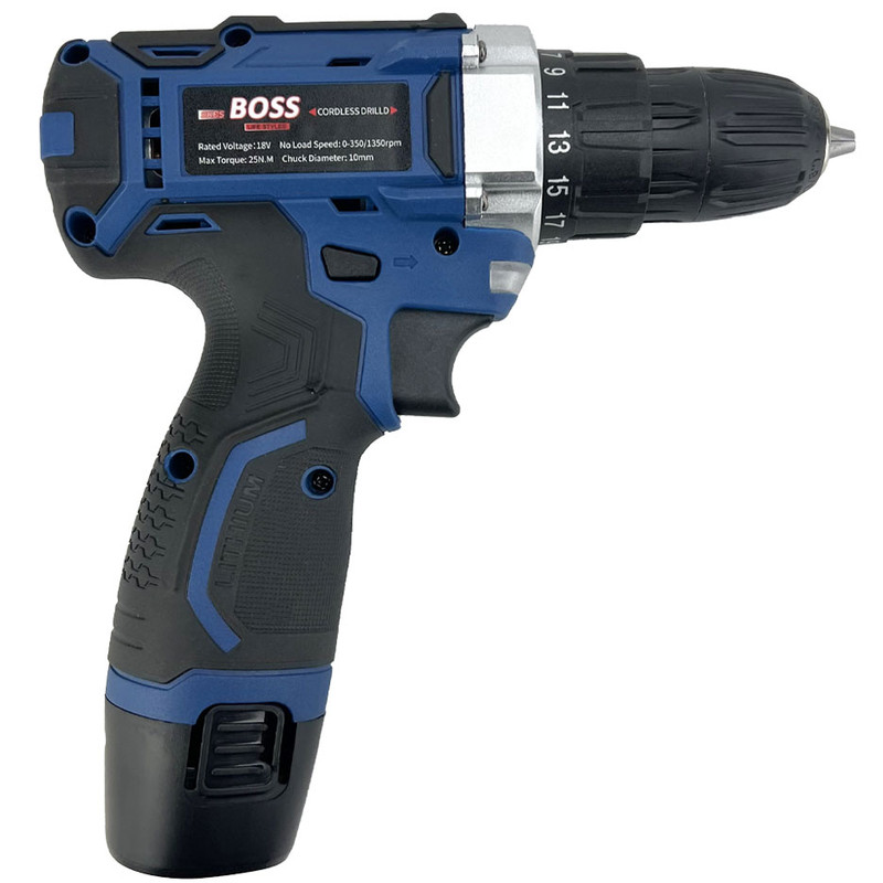 دریل پیچ گوشتی سه نظام 10 میلیمتری 18 ولت باس مدل BS1801 new مجموعه 28 عددی