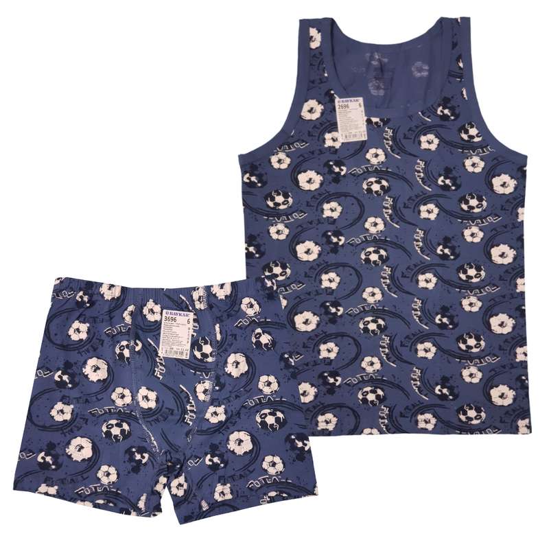 ست تاپ و شلوارک پسرانه بایکار مدل 2969B