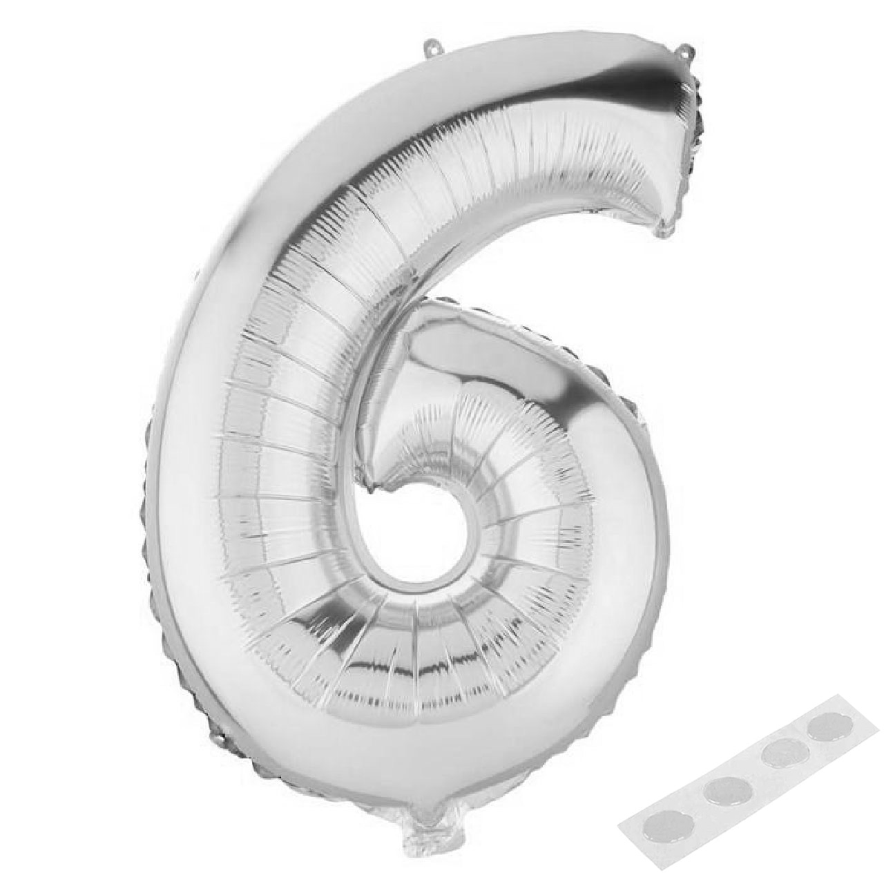 بادکنک فویلی و چسب بادکنک سورتک مدل عدد شش پلاس کد STFN10