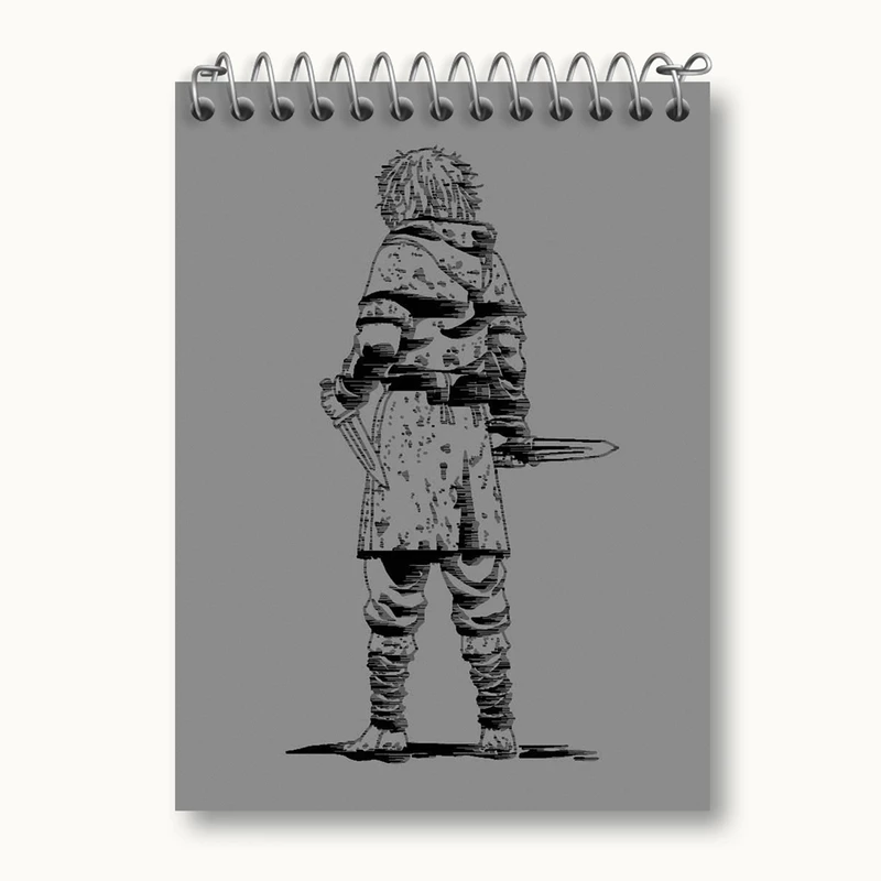 دفتر یادداشت 50 برگ خندالو مدل تورفین انیمه حماسه وینلند Vinland Saga کد 27492