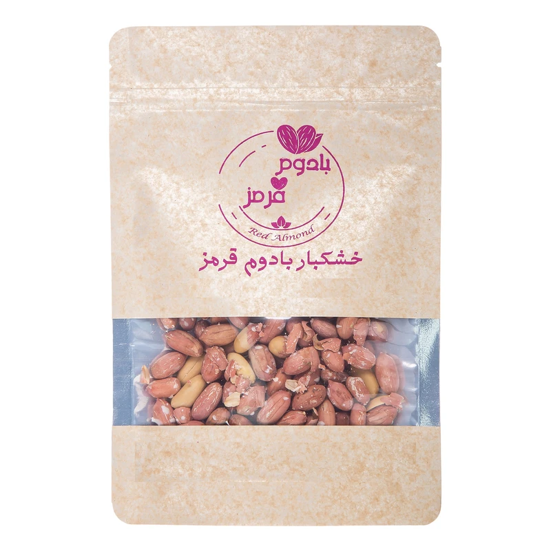 مغز بادام زمینی آستانه بادوم قرمز نمکدون - 500 گرم