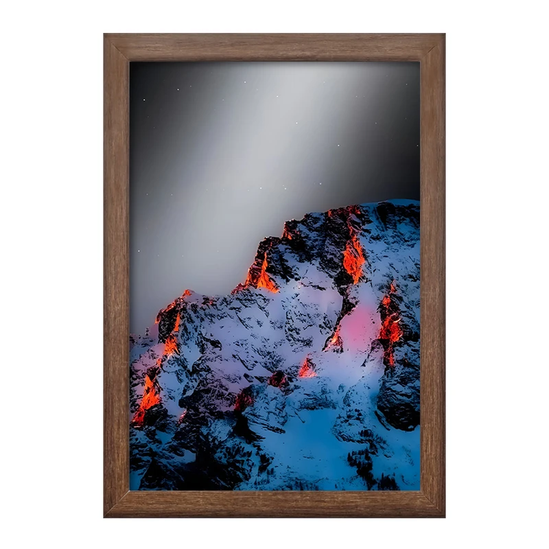 تابلو خندالو طرح منظره ی کوه و غروب کد F5574