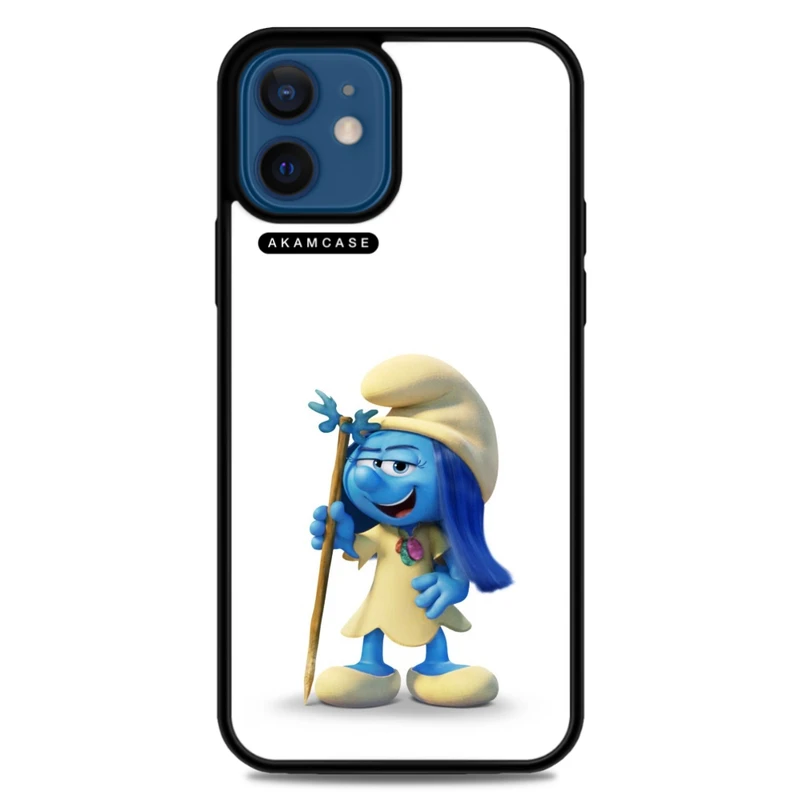 کاور آکام مدل AMC-WA12M-SMURFS-21 مناسب برای گوشی موبایل اپل iPhone 12 Mini