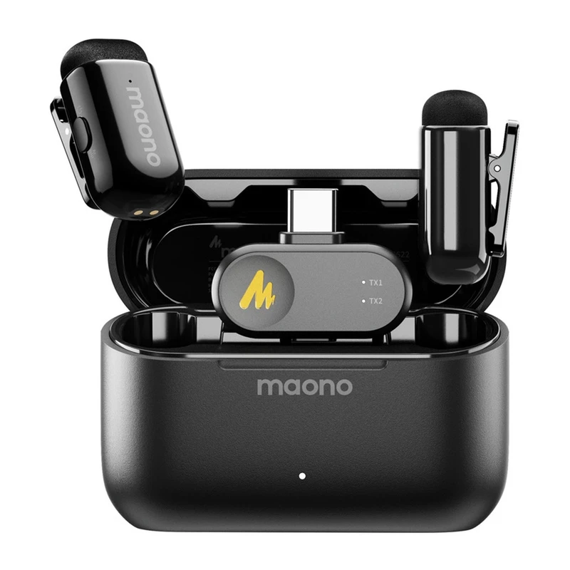 میکروفون بی سیم مائونو مدل Wave T1 mini WM622 PC2 با درگاه اتصال USB-C