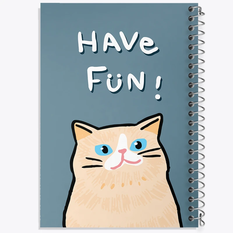 دفتر شطرنجی 50 برگ خندالو مدل گربه کیوت کد N1360