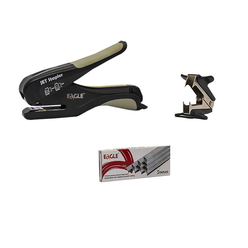 منگنه ایگل مدل JET STAPLER به همراه منگنه کش و سوزن 24/6