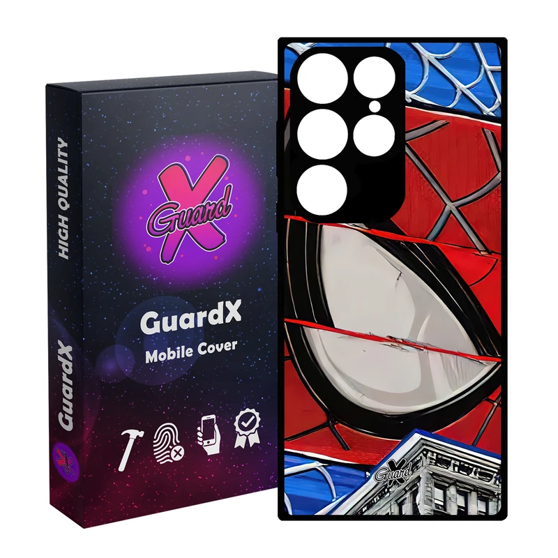کاور گارد ایکس طرح مرد عنکبوتی مدل Glass10491 مناسب برای گوشی موبایل سامسونگ Galaxy S24 Ultra
