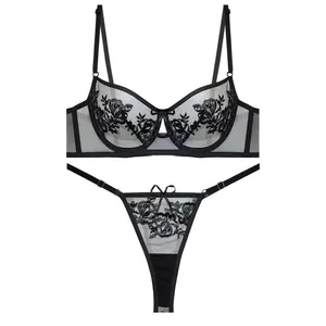 ست شورت و سوتین زنانه مدل توری کد 89080