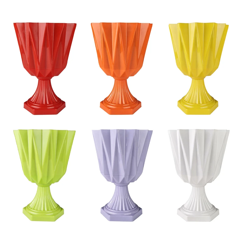 گلدان دانیال پلاستیک مدل کاپ برلیان 804 بسته ۶ عددی