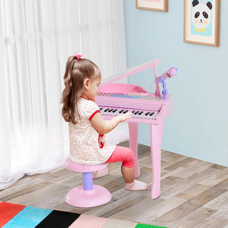اسباب بازی موزیکال مدل پیانو پایه دار و میکروفون کد 88022 -  - 9