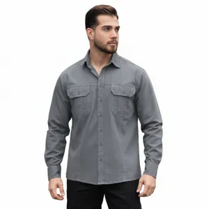 پیراهن آستین بلند یقه برگردان مردانه مدل وارنا کد 03