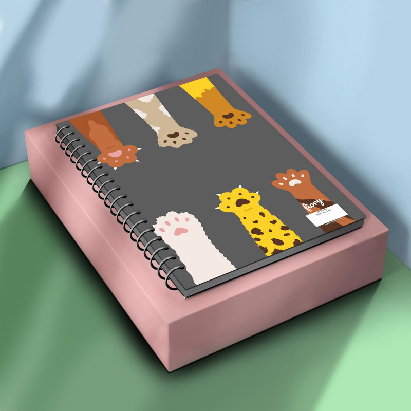 دفتر مشق 50 برگ مستر راد طرح پنجه های رنگی کد fiory 2705