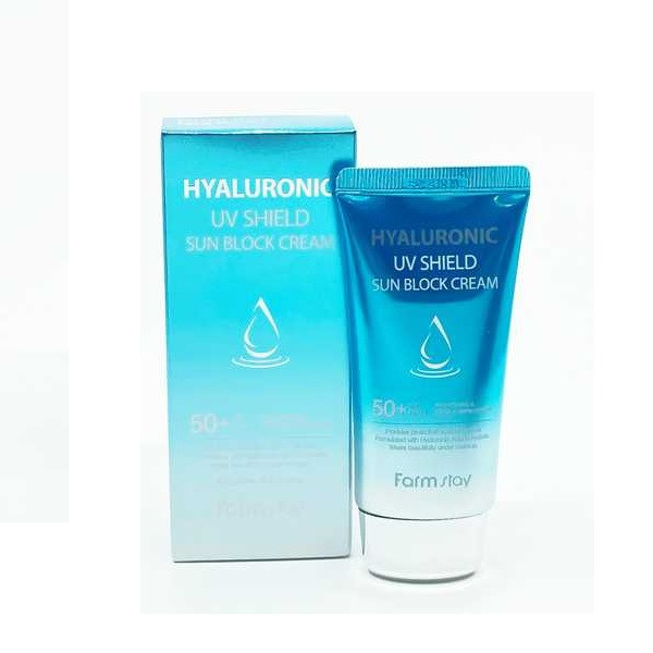 کرم ضد آفتاب بدون رنگ فارم استی SPF 50 مدل HYLARUNIC UV SHEILD ‌مناسب انواع پوست حجم 70 میلی‌لیتر