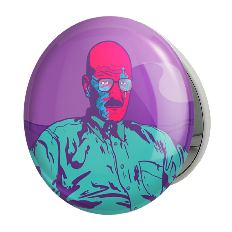 آینه جیبی خندالو طرح والتر وایت سریال بریکینگ بد Breaking Bad مدل تاشو کد 13296 