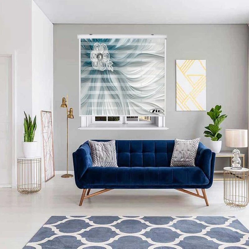 پرده زبرا زیو کد 3D1533 سایز 150X150 سانتی متر