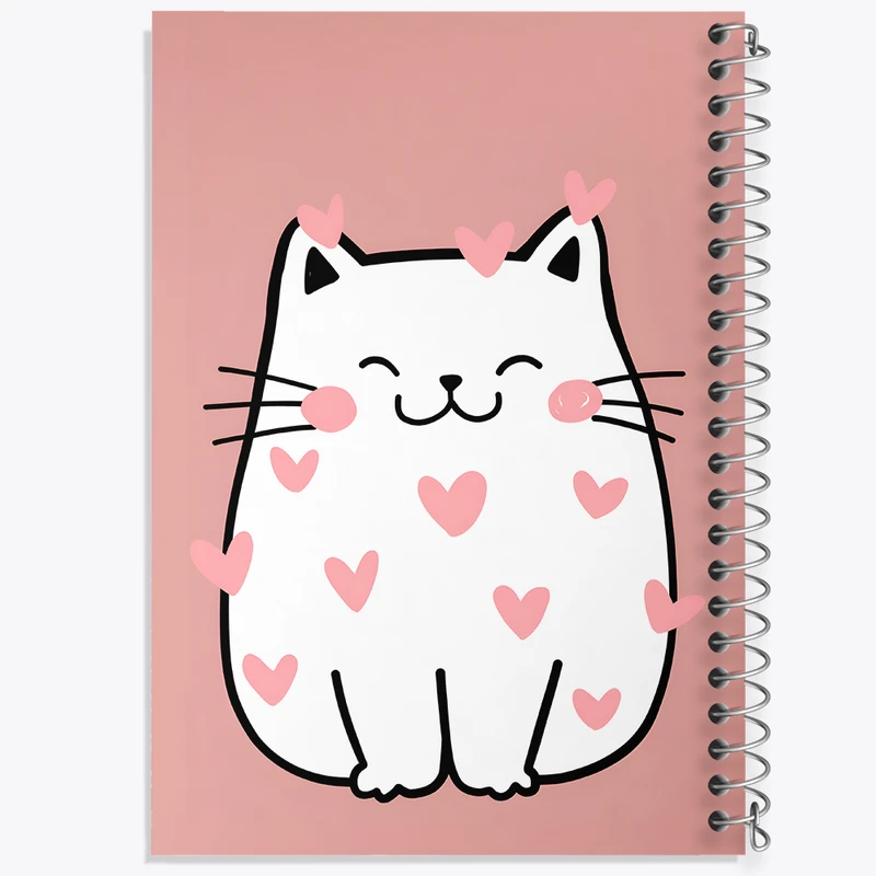 دفتر شطرنجی 50 برگ خندالو طرح گربه کیوت کد N4116