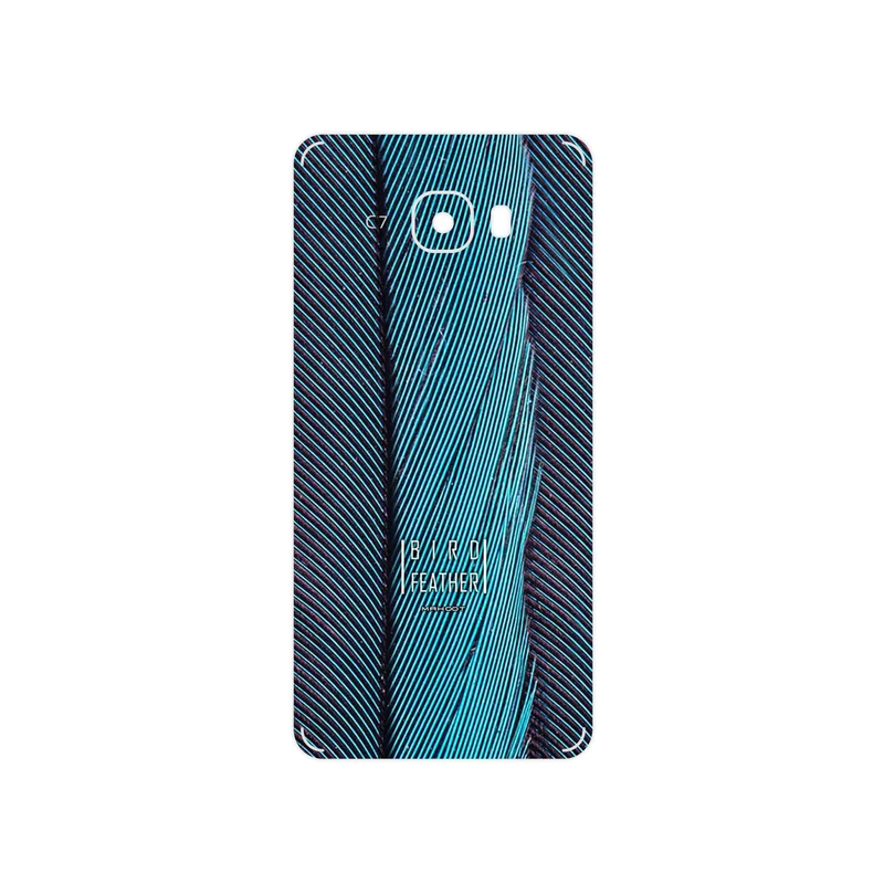 برچسب پوششی ماهوت مدل Turquoise feathers مناسب برای گوشی موبایل سامسونگ Galaxy C7