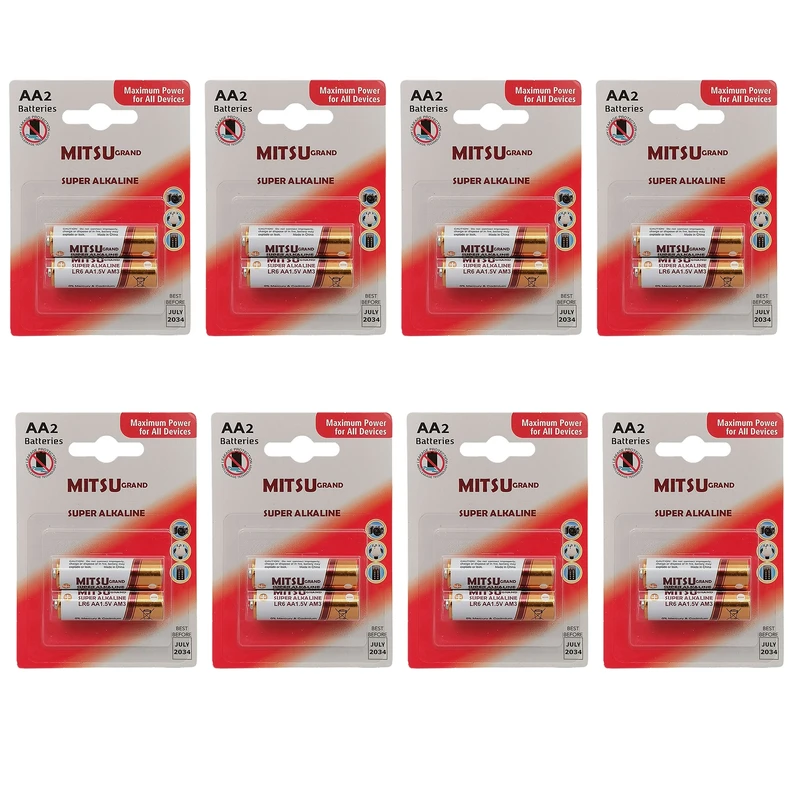 باتری قلمی میتسو مدل Grand بسته  16 عددی