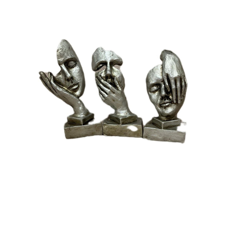 مجسمه مدل رخ متفکر مجموعه 3 عددی