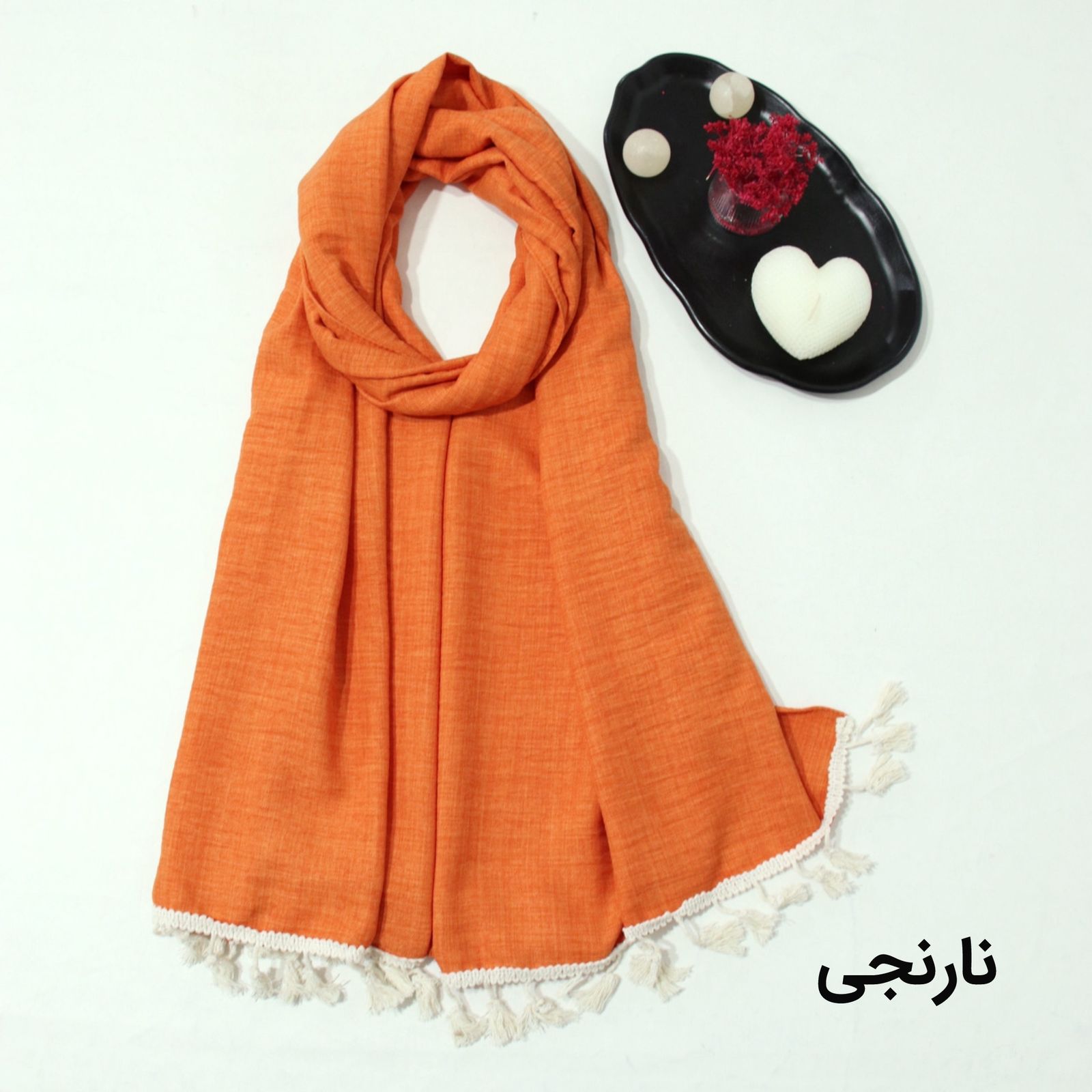 شال زنانه مدل نخی وارداتی طرح ساده حاشیه دار کد ana-4012 -  - 12