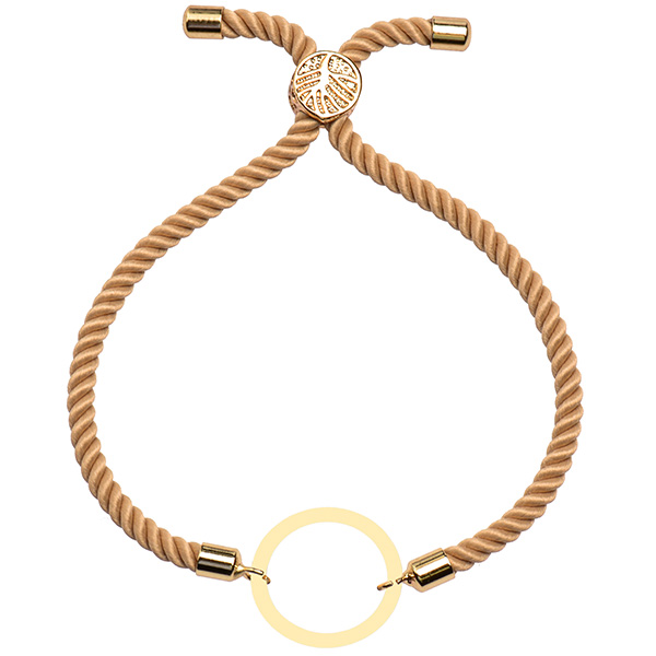 دستبند طلا 18 عیار دخترانه کرابو طرح دایره مدل Krd1596