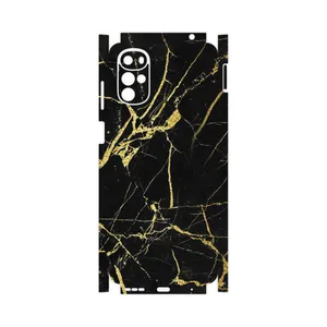 MAHOOT Graphite_Gold_Marble-FullSkin Cover Sticker for Motorola Moto G22