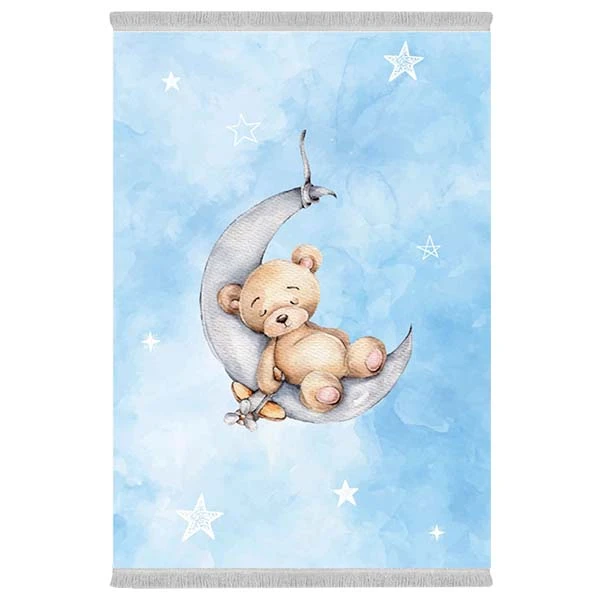 فرش پارچه‌ای دفه مدل فرشینه هازان مخمل طرح فانتزی کد 3140