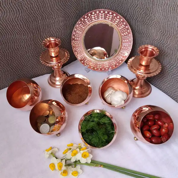 ست هفت سین مسی کد ZH223.8 مجموعه 9 عددی