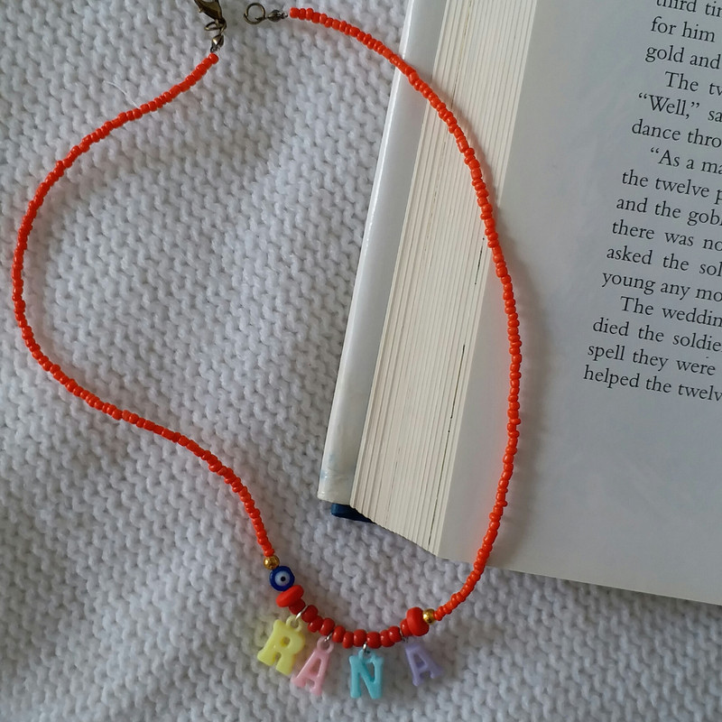 گردنبند دخترانه مدل تابستانی اسم رعنا G116