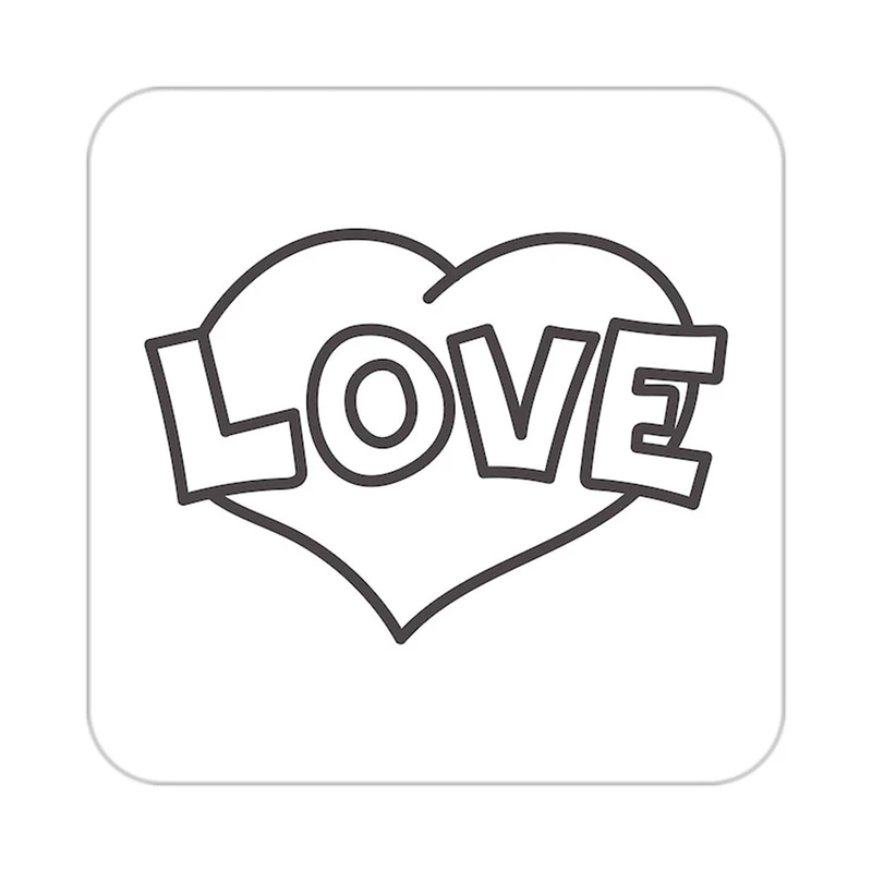 زیر لیوانی کاکتی طرح عاشقانه مدل mp38613