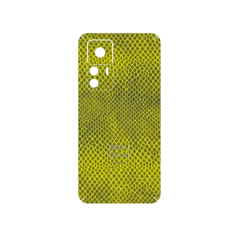 برچسب پوششی ماهوت مدل Yellow Snake Skin مناسب برای گوشی موبایل شیائومی 12T Pro