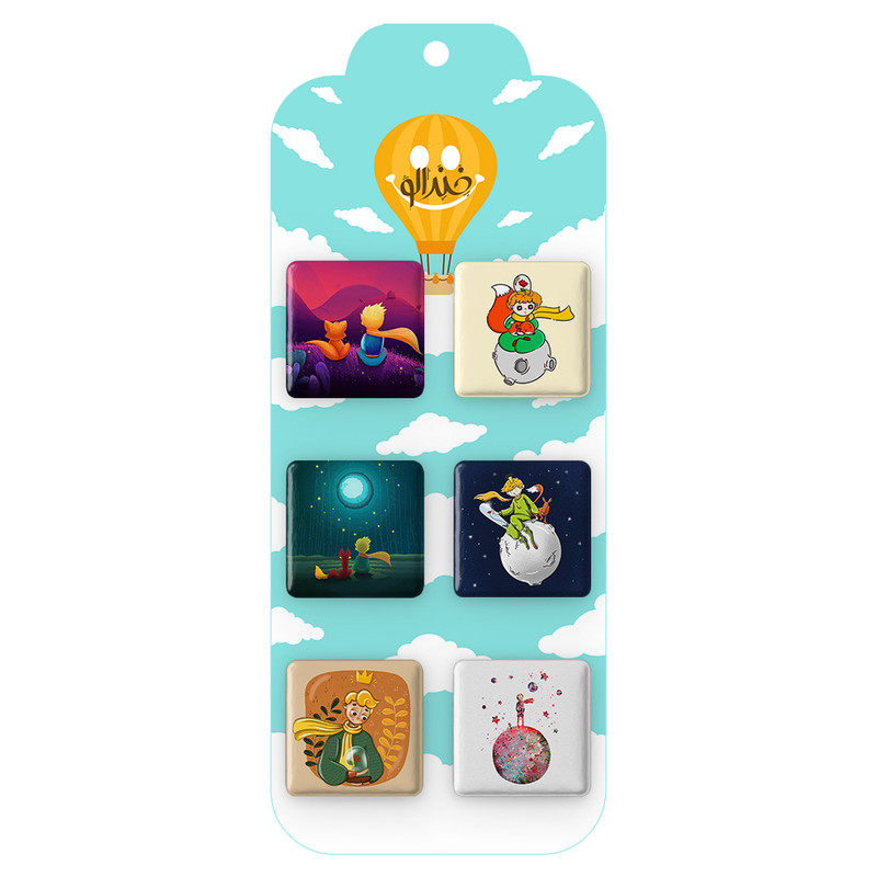 مگنت خندالو طرح شازده کوچولو کد 1647B مجموعه 6 عددی