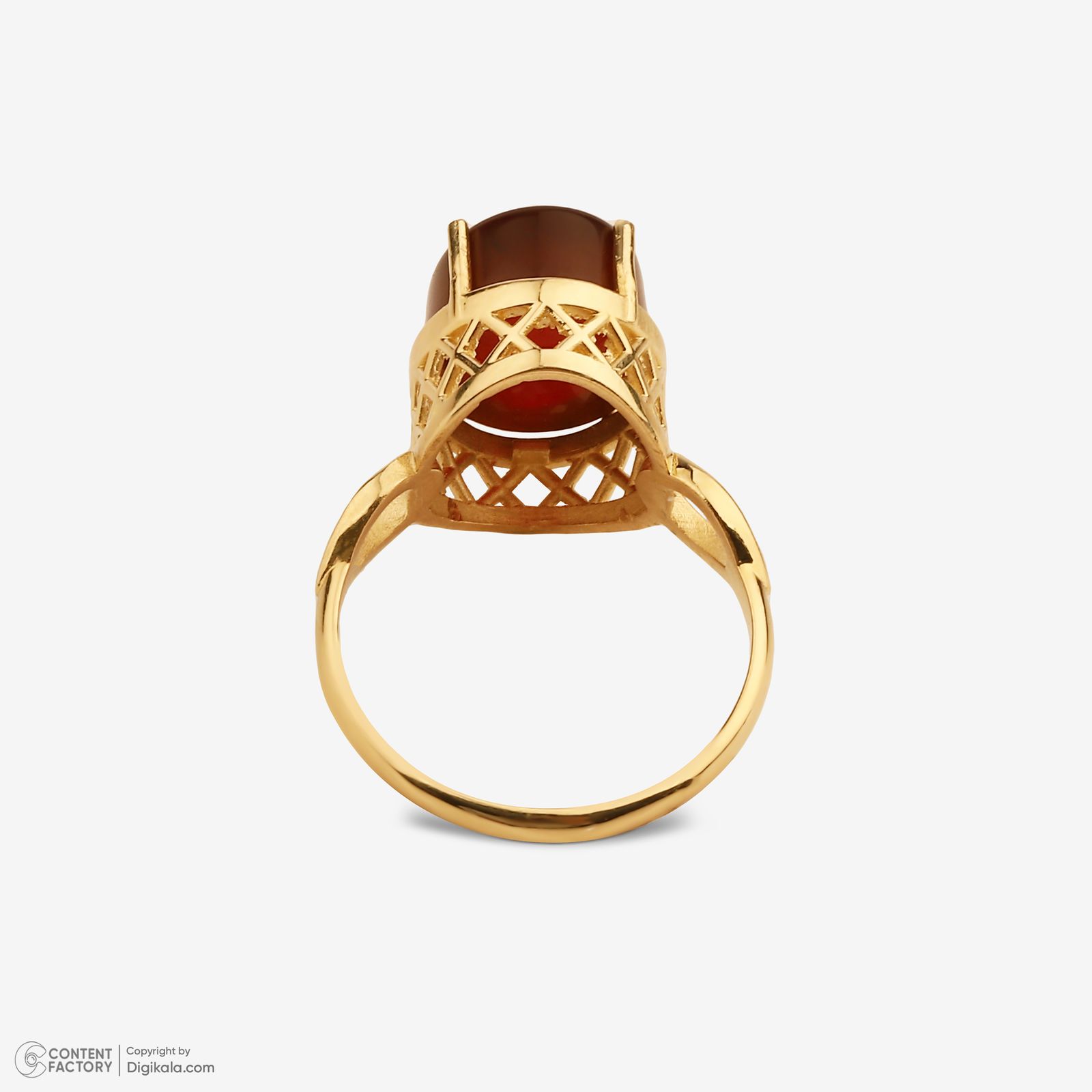 انگشتر طلا کم اجرت 18 عیار زنانه گلدم مدل R344008 سایز 56 -  - 2