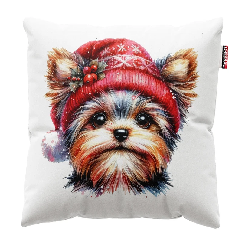  کوسن پاد آفرین طرح سگ بامزه کد 2971 سایز 30*30 سانتی متر