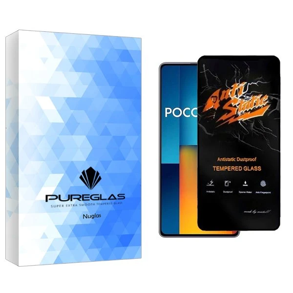 محافظ صفحه نمایش پیور گلس مدل NueGlas Antistatic مناسب برای گوشی موبایل شیائومی Poco M6 Pro 5G