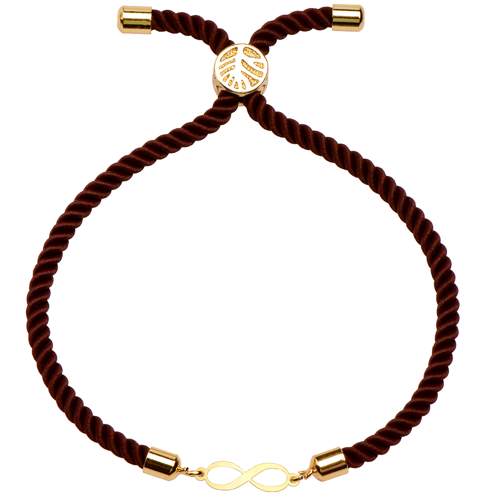 دستبند طلا 18 عیار زنانه کرابو طرح بینهایت مدل Kr1557 -  - 1