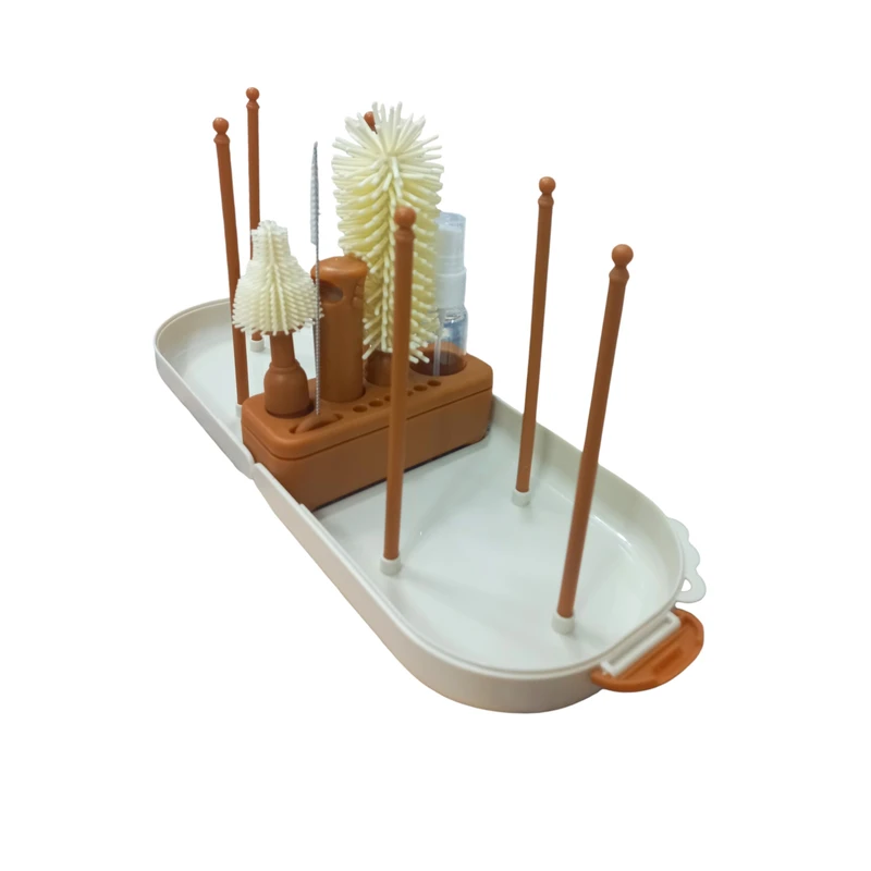 برس شیشه شوی مدل پاندا همراه با آبچکان مجموعه ۶ عددی