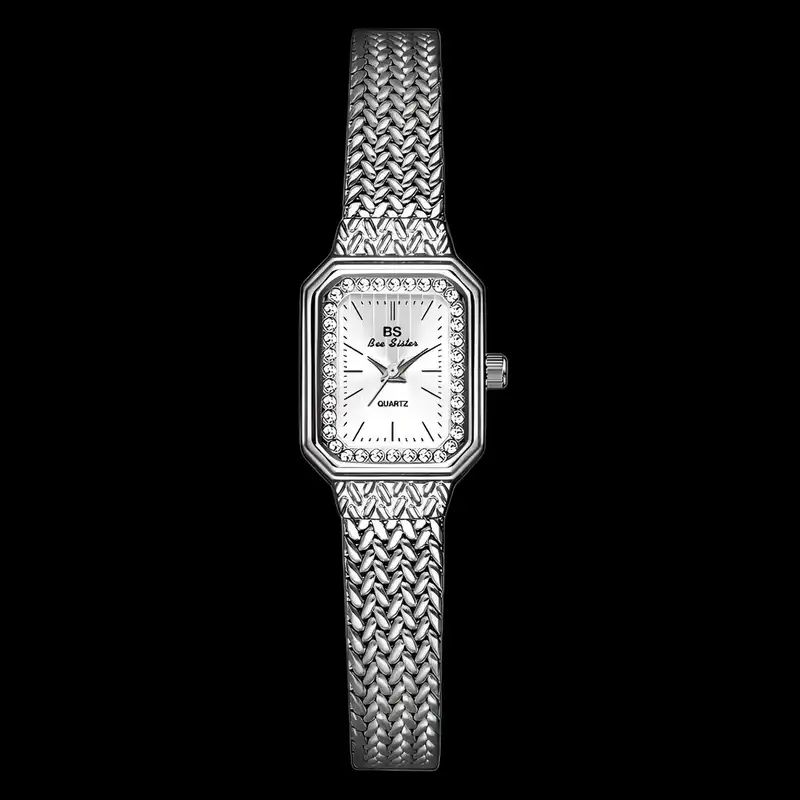 ساعت مچی عقربه ای زنانه مدل حصیری دورنگین خطی 01