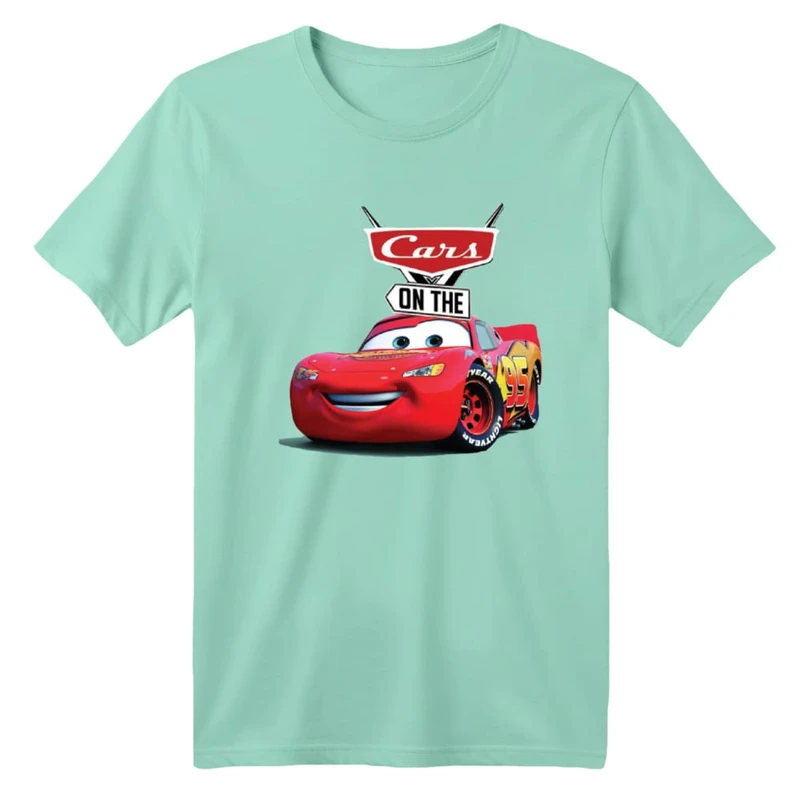 تی شرت آستین کوتاه بچگانه مدل ماشین ها کد ۷
